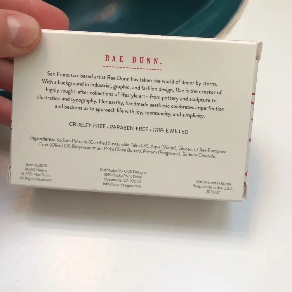 NIB RAE DUNN VALENTINES BAR SOAP